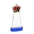 Crown Award on Alberton Base - Blue | https://www.bestnamebadges.com