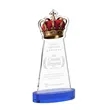Crown Award on Alberton Base - Blue | https://www.bestnamebadges.com