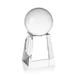 Crystal Ball Award on Tall Base | https://www.bestnamebadges.com