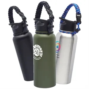 34 oz. Vacuum Insulated Sports Water Bottles w/ Carry Strap | https://www.bestnamebadges.com