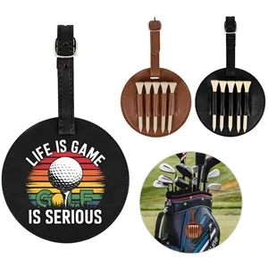 PU Leather Golf Tee Holder With Adjustable Strap