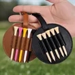 PU Leather Golf Tee Holder With Adjustable Strap | https://www.bestnamebadges.com