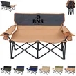 Outdoor Two-Person Folding Chair | https://www.bestnamebadges.com