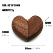 Walnut Wood Heart Shaped Jewelry Ring Box Storage Case | https://www.bestnamebadges.com