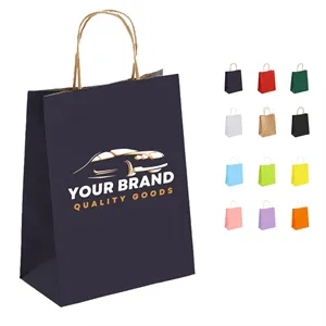 Portable Color Kraft Shopping Paper Bag With Handle