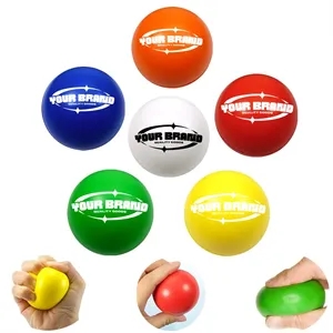 63mm Smooth Colorful PU Sponge Relief Stress Venting Balls
