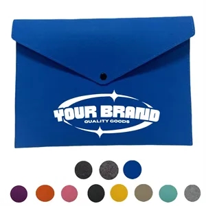 A4 Felt Document Folder with Snap Closure Portable File Bag