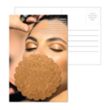 Post Card with Flower Cork Coaster | https://www.bestnamebadges.com