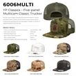 Yupoong 6006MULTI Classics Five-panel Multicam | https://www.bestnamebadges.com