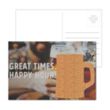 Post Card with Beer Mug Cork Coaster | https://www.bestnamebadges.com