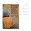Post Card with Coffee Cup Cork Coaster | https://www.bestnamebadges.com