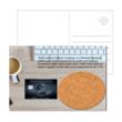 Post Card with Oval Cork Coaster | https://www.bestnamebadges.com