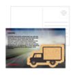 Post Card with Box Truck Cork Coaster | https://www.bestnamebadges.com