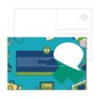 Post Card with Full Color Awareness Ribbon Coaster | https://www.bestnamebadges.com