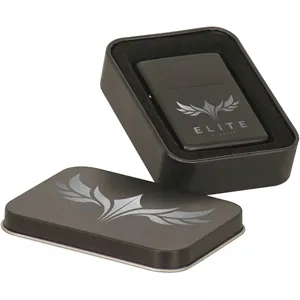 Matte Black Lighter in Tin