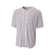 A4 Short Sleeve Full-Button Baseball Top | https://www.bestnamebadges.com