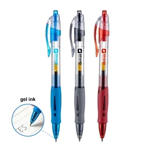 Smooth Writing Retractable Gel Pen with Rubber Grip