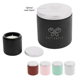 Cali Clay Cement Candle | https://www.bestnamebadges.com