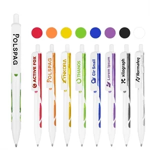 Retractable Ballpoint Pen With Translucent Barrel