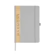 Recycled PU And Bamboo Accent Journal | https://www.bestnamebadges.com