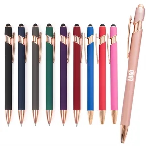 Retractable Ballpoint Pen with Stylus tip