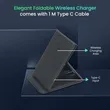 Foldable Portable QI Wireless Charging Stand | https://www.bestnamebadges.com