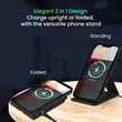 Foldable Portable QI Wireless Charging Stand | https://www.bestnamebadges.com