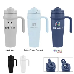 30 Oz. Apex Sip & Chug Recycled Stainless Steel Tumbler | https://www.bestnamebadges.com