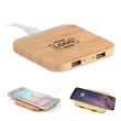 15W Bamboo Wireless Charger | https://www.bestnamebadges.com