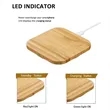 15W Bamboo Wireless Charger | https://www.bestnamebadges.com
