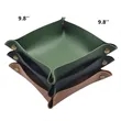 Foldable PU Leather Valet Tray | https://www.bestnamebadges.com