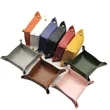 Foldable PU Leather Valet Tray | https://www.bestnamebadges.com