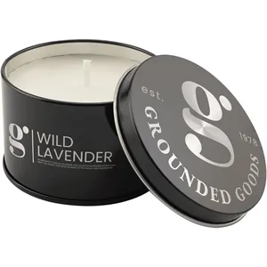 5.3 oz. Trim the Tree Candle in a Black Metal Tin