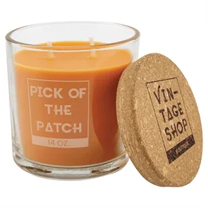14 oz. Pick of the Patch Candle in a Glass Holder with Cork