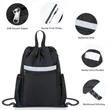 Waterproof Nylon Drawstring Backpack With Shoe Compartment | https://www.bestnamebadges.com