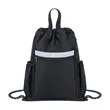 Waterproof Nylon Drawstring Backpack With Shoe Compartment | https://www.bestnamebadges.com