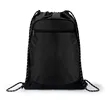 Waterproof Nylon Drawstring Backpack W/ Front Zipper Pocket | https://www.bestnamebadges.com