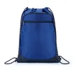 Waterproof Nylon Drawstring Backpack W/ Front Zipper Pocket | https://www.bestnamebadges.com
