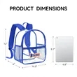 Stadium Approved Clear Backpack with Wide Shoulder Straps | https://www.bestnamebadges.com