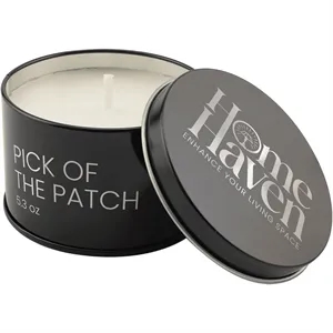 5.3 oz. Pick of the Patch Candle in a Black Metal Tin