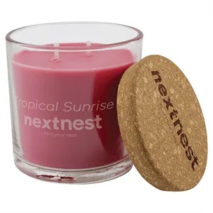 14 oz. Tropical Sunrise Candle in a Glass Holder with Cork