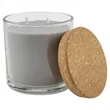 14 oz. Weathered Oak Candle in a Glass Holder with Cork Lid | https://www.bestnamebadges.com
