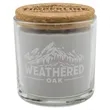 14 oz. Weathered Oak Candle in a Glass Holder with Cork Lid | https://www.bestnamebadges.com
