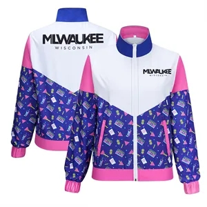 Custom Sublimated Retro Full Zip Long Sleeve Track Jacket