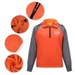 Custom Quarter Zip Hooded Jacket With Kangaroo Pocket | https://www.bestnamebadges.com