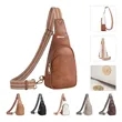 Small Leather Crossbody Fanny Packs Chest Sling Bag | https://www.bestnamebadges.com