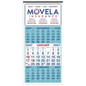Skinner & Kennedy® 3-Month Display 12-Sheet Calendar | https://www.bestnamebadges.com