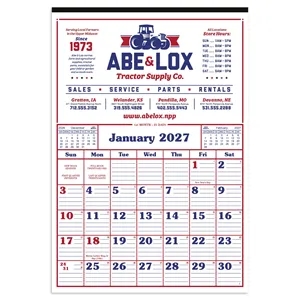 Skinner & Kennedy® Commercial 12-Sheet Calendar | https://www.bestnamebadges.com