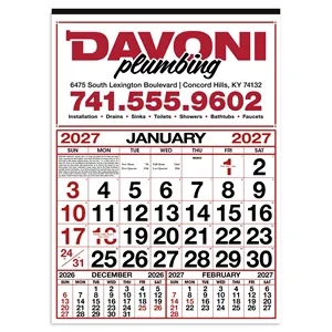 Skinner & Kennedy® Commercial 12-Sheet Calendar | https://www.bestnamebadges.com