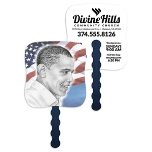 Skinner & Kennedy® President Barack Obama - Pictorial Fan | https://www.bestnamebadges.com